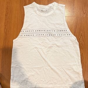 Under Armour White Muscle Tee